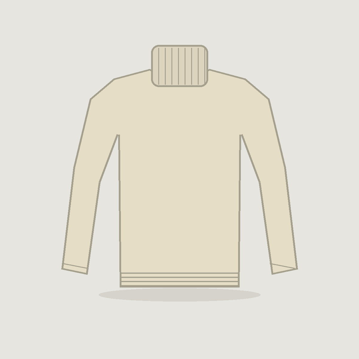 Pull col roulé homme laine française épaisse