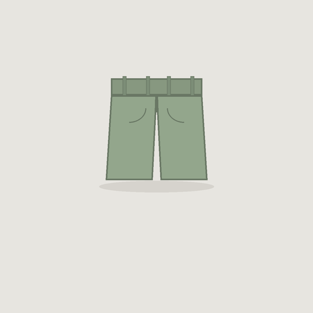 Short chino homme coton bio, Vert sauge
