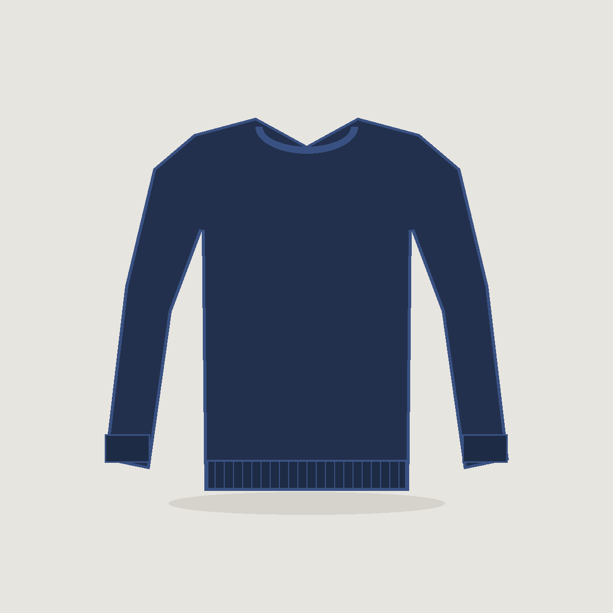 Sweat col rond homme coton bio, Marine