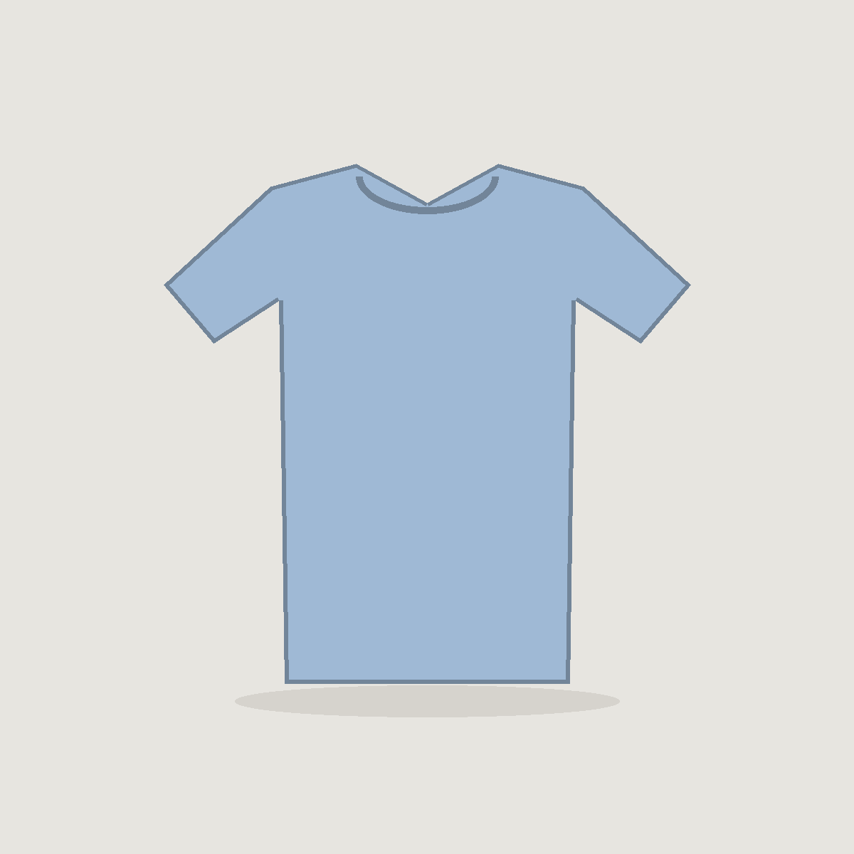 T-shirt homme lin col rond, Bleu ciel